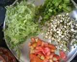 A picture of step 1 of Thai cucumber salad.