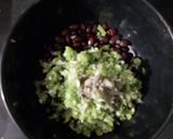 A picture of step 1 of Black beans and Rajma spring rolls.