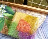 A picture of step 6 of Five-Color Bánh Chưng (Kim, Mộc, Thủy, Hỏa, Thổ).