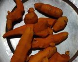 कच्ची हल्दी की सब्जी (kachi haldi ki sabzi recipe in Hindi) रेसिपी चरण 1 फोटो