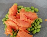 Foto del paso 9 de la receta: Boniatos rellenos de edamame con salsa de queso feta