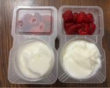A picture of step 2 of Raspberry and yogurt snack packs.
