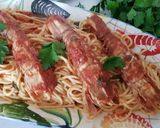 Foto del passaggio 6 della ricetta Spaghetti alla chitarra con pannocchie al sugo 🦐