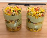 A picture of step 15 of Loaded Fusion Mexican Corn Chaat Jars 🌽🧀.