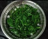 A picture of step 1 of Palak Paneer.