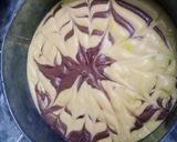 A picture of step 9 of Marbel cake 🎂🎂.