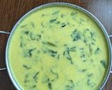 A picture of step 5 of Spinach mor kulambu / mor kerrai.