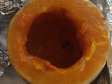 Calabaza rellena con verduras