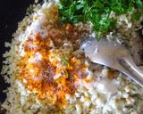 A picture of step 2 of Bajra cauliflower roti.