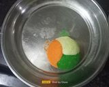 A picture of step 4 of Tricolour Peda.