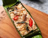 Foto langkah ke 7 dari resep Nasi Bakar Jamur Teri Kemangi.