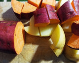 Foto del paso 1 de la receta: Patatas y boniatos de guarnición 🍠🥔