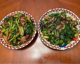 Hình bước làm 4 của món Cải làn xào ham