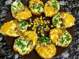 Baked potatoes loaded with cheese😋