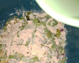 A picture of step 1 of Left over Daal with Besan ka cheela.