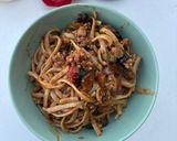 Φωτογραφία βήματος 7 της συνταγής Linguini ολικής άλεσης με κιμά μελιτζάνες κ πιπεριές καταπληκτική μακαρονάδα