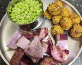 A picture of step 7 of Seasons Freshest Flavours ln A Bowl ----- Methi Muthiya, Ratalu, Tuver Dana, Bateti Nu Shaak.