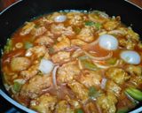 A picture of step 5 of Chicken Manchurian.