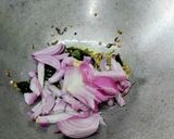 A picture of step 2 of Onion Stalks Potatoes Dry Curry.