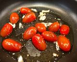 A picture of step 3 of Cheddar, Broccoli and Red Chilli Soufflé Omelette, Garlic roasted Cherry Plum Tomatoes, Olive Oil.