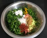 A picture of step 1 of Methi palak muthiya dhokla.