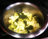 Foto del paso 1 de la receta: Huevo frito y mini pimientos sobre puré de brócoli
