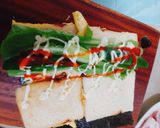 Hình bước làm 2 của món Sushi bánh mì