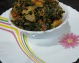 A picture of step 6 of Aloo, Methi, Matar.