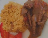 Foto del paso 5 de la receta: Fajitas de res guisada 🥩 con moro de habichuelas con coco🥥
