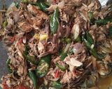 Foto langkah ke 7 dari resep Tumis Ikan Cue Cabai Hijau.