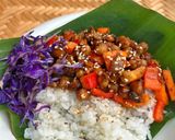 Hình bước làm 6 của món Cơm Đậu Gà Om Xì Dầu Chay