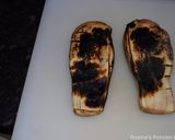 A picture of step 2 of Persian eggplant dip.