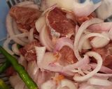 A picture of step 1 of Mutton beans with alu.