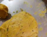 A picture of step 1 of Besan papadi.