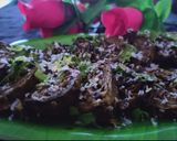 A picture of step 6 of Colocasia Leaves Patra / Gujarati Arbi Patra.