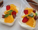 Hình bước làm 3 của món Panna cotta trái cây