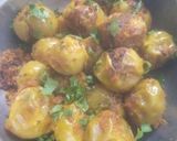 A picture of step 4 of Gujarati style Ripe Gumberry sabzi.
