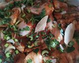 Foto del paso 3 de la receta: Pescado al tomate en torre de verduras