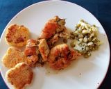 Foto del paso 9 de la receta: Suprema de pollo al romero con formitas de polenta y guisantes