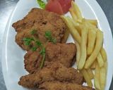 A picture of step 1 of Fish in Chips.