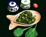 A picture of step 14 of Palak Paneer.