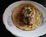 A picture of step 2 of Mexican wrap.