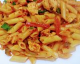 A picture of step 15 of Red Sauce Pasta.