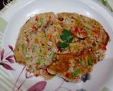 A picture of step 6 of Memon's Fusion Omelette.