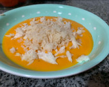 Foto del paso 3 de la receta: Crema de calabaza con mollitas de rape y arroz blanco
