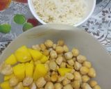 A picture of step 1 of Left over chickpeas potatoes tikki.