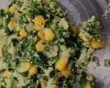 A picture of step 2 of Spinach corn fritters.