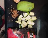A picture of step 1 of Raw Mango Chutney.