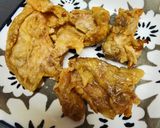 รูปขั้นตอนการทำที่ 4 ของ หนังไก่ทอด เวฟแล้วไปหม้อทอดไร้น้ำมัน