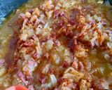 A picture of step 3 of Zamburiñas (small scallops) Galician style.